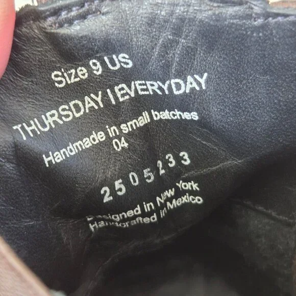 Thursday Boot Co Womens 9 Brown Duchess Chelsea Black Coffee Patina Boho Western - Picture 12 of 12